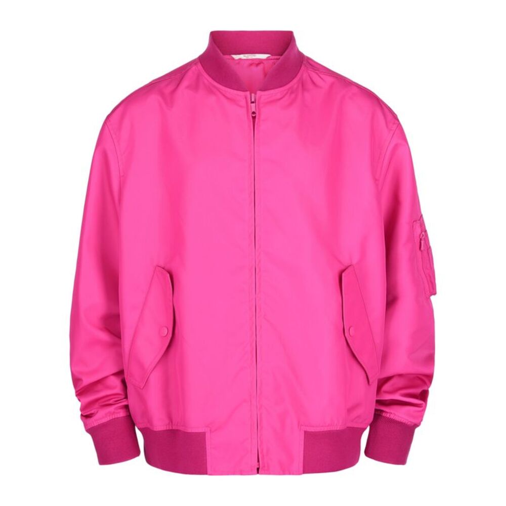 Valentino Nylon Bomber Jacket Pink Mens